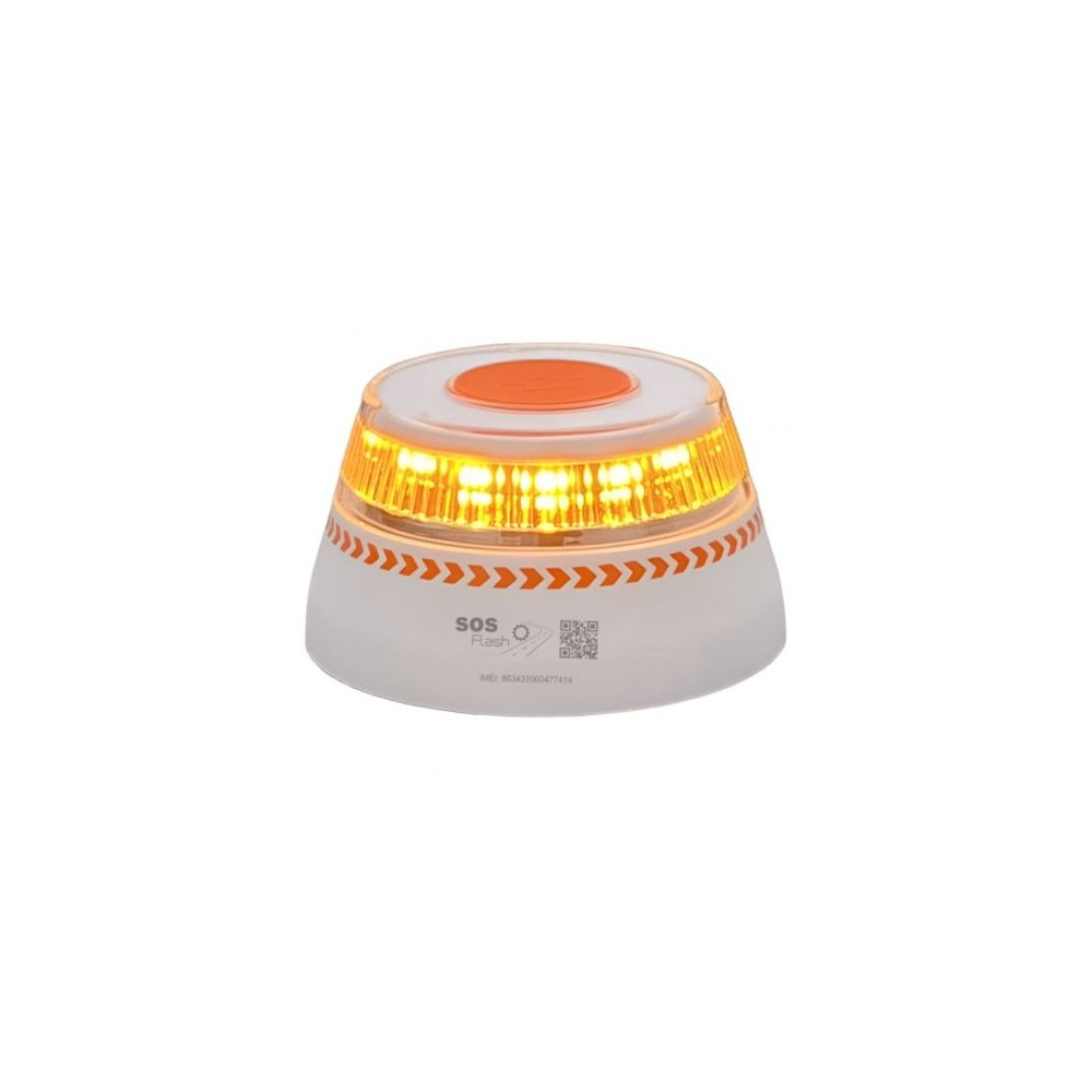 Luz baliza de emergencia para coche SOS Flash V16 Connected IoT BAL/2/ Homologada/ Base Imantada/ Geolocalizable/ Funciona a Pil