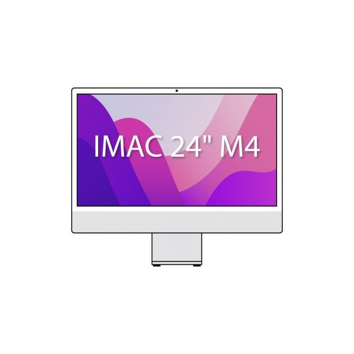 Apple iMac 24' Retina 4,5K / M4 10-Core CPU/ 16Gb/ 256Gb SSD/ 10-Core GPU/ Cristal Nanotexturizado/ Plata | iMac