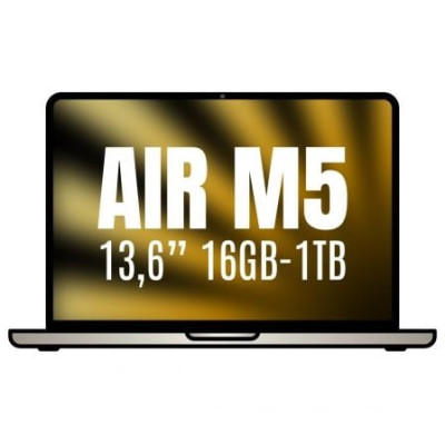 Apple Macbook Air 13,6'/ M5 10-Core CPU/ 16GB/ 1TB SSD/ 10-Core GPU/ Blanco Estrella | MacBook Air