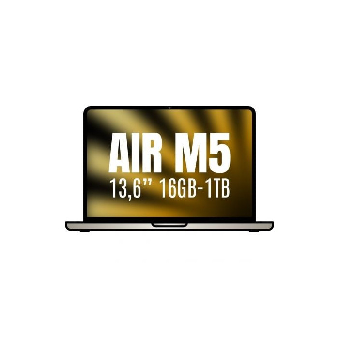 Apple Macbook Air 13,6'/ M5 10-Core CPU/ 16GB/ 1TB SSD/ 10-Core GPU/ Blanco Estrella | MacBook Air