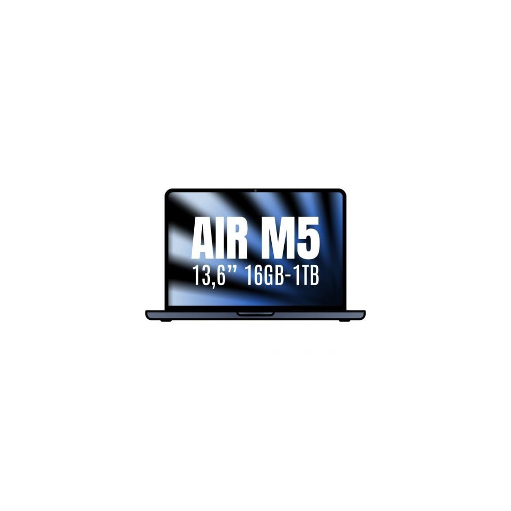 Apple Macbook Air 13,6'/ M5 10-Core CPU/ 16GB/ 1TB SSD/ 10-Core GPU/ Medianoche | MacBook Air