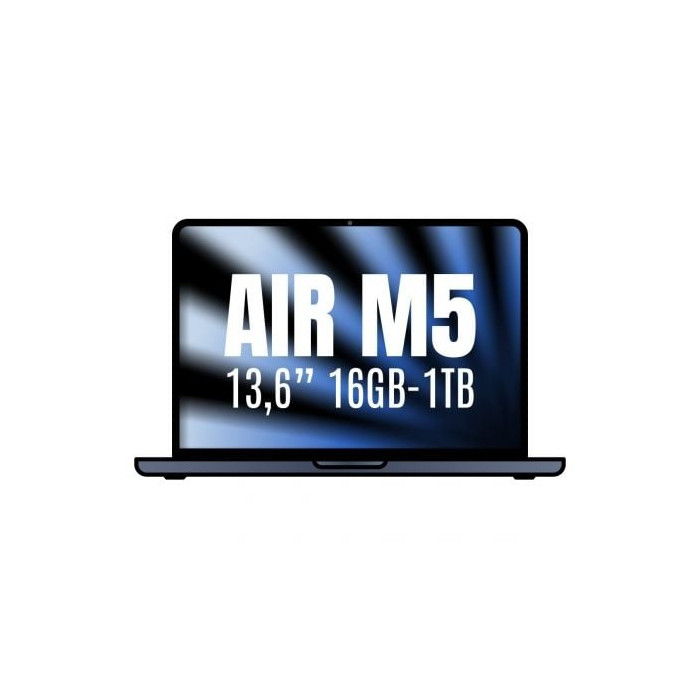 Apple Macbook Air 13,6'/ M5 10-Core CPU/ 16GB/ 1TB SSD/ 10-Core GPU/ Medianoche | MacBook Air