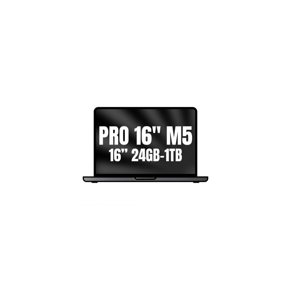 Apple Macbook Pro 16'/ M5 Pro 18-Core CPU/ 24GB/ 1TB SSD/ 20-Core GPU/ Negro Espacial | MacBook Pro