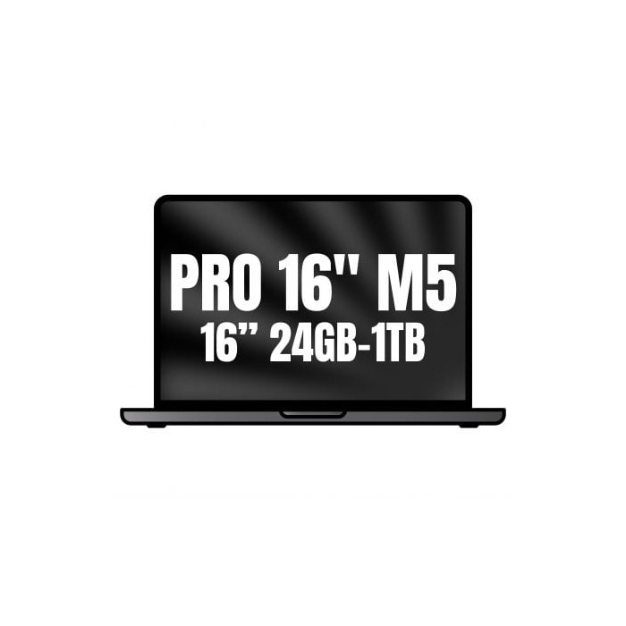 Apple Macbook Pro 16'/ M5 Pro 18-Core CPU/ 24GB/ 1TB SSD/ 20-Core GPU/ Negro Espacial | MacBook Pro