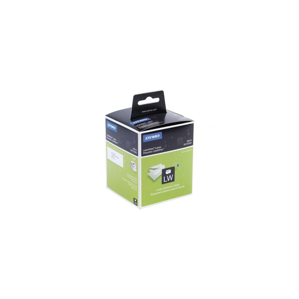 Etiquetas Adhesivas en Rollo Dymo 99012/ 89 x 36mm/ 260 x 2 uds | Etiquetar