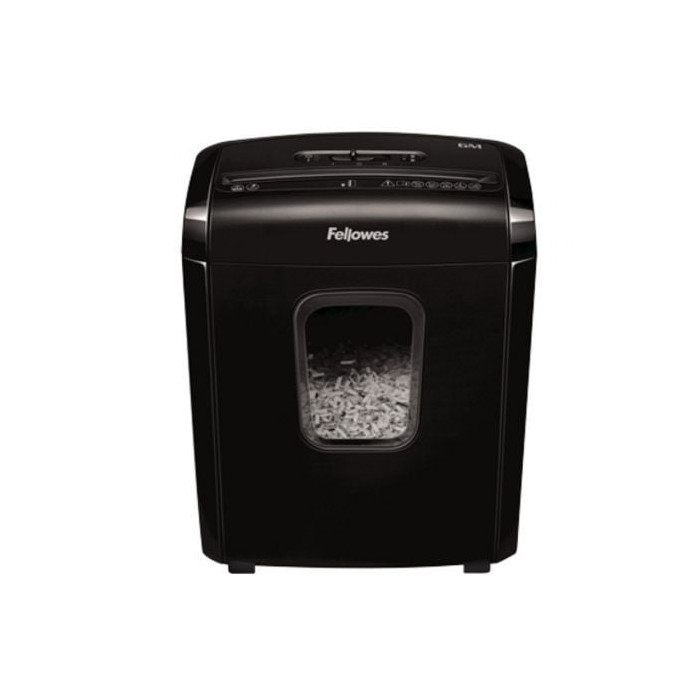 Destructora Fellowes 6M/ Minicorte de 4 x 12mm/ Negra | Cizallas y Destructoras
