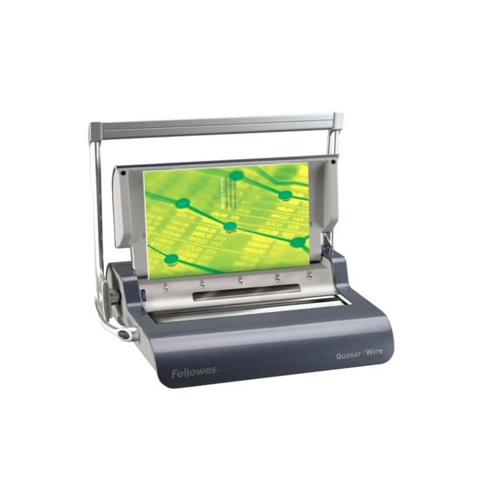 Encuadernadora de Canutillo Fellowes Quasar Wire/ Plata | Encuadernación y Plastificación