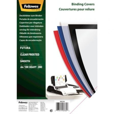 Portadas de Polipropileno Fellowes 5376503/ A4/ 300 Micras/ 100 unidades/ Transparente | Encuadernación y Plastificación