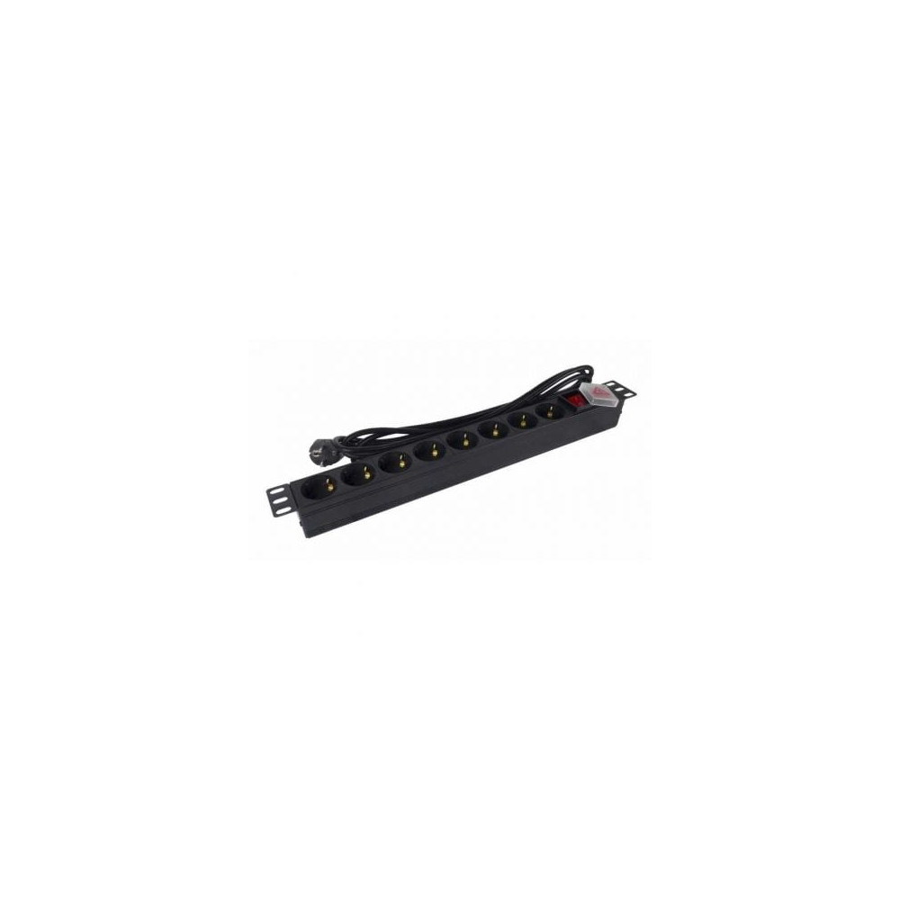 Regleta con Interruptor Phasak BNS 1520/ 8 Tomas de Corriente/ Cable 3m/ Negro | Regletas