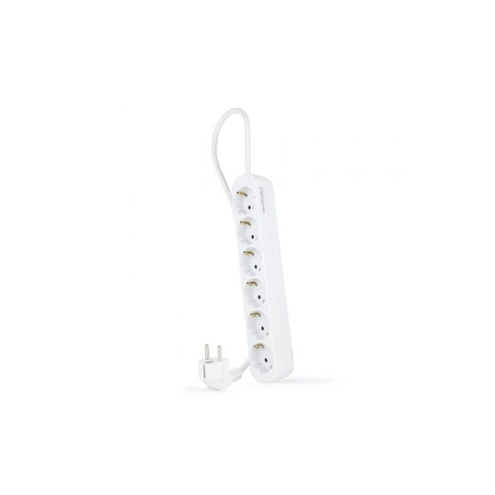 Regleta Nanocable 10.37.0006-NS/ 6 Tomas de Corriente/ Cable 1.4m/ Blanca | Regletas