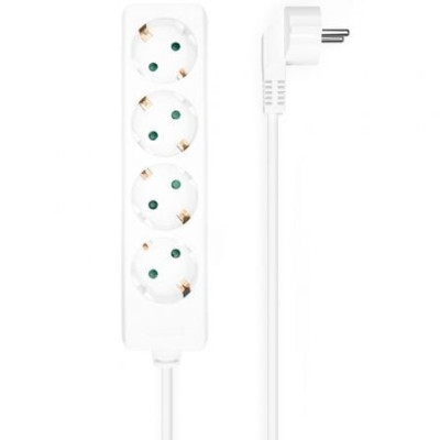 Regleta Aisens A154-0533/ 4 Tomas de Corriente/ Cable 1.4m/ Blanco | Regletas