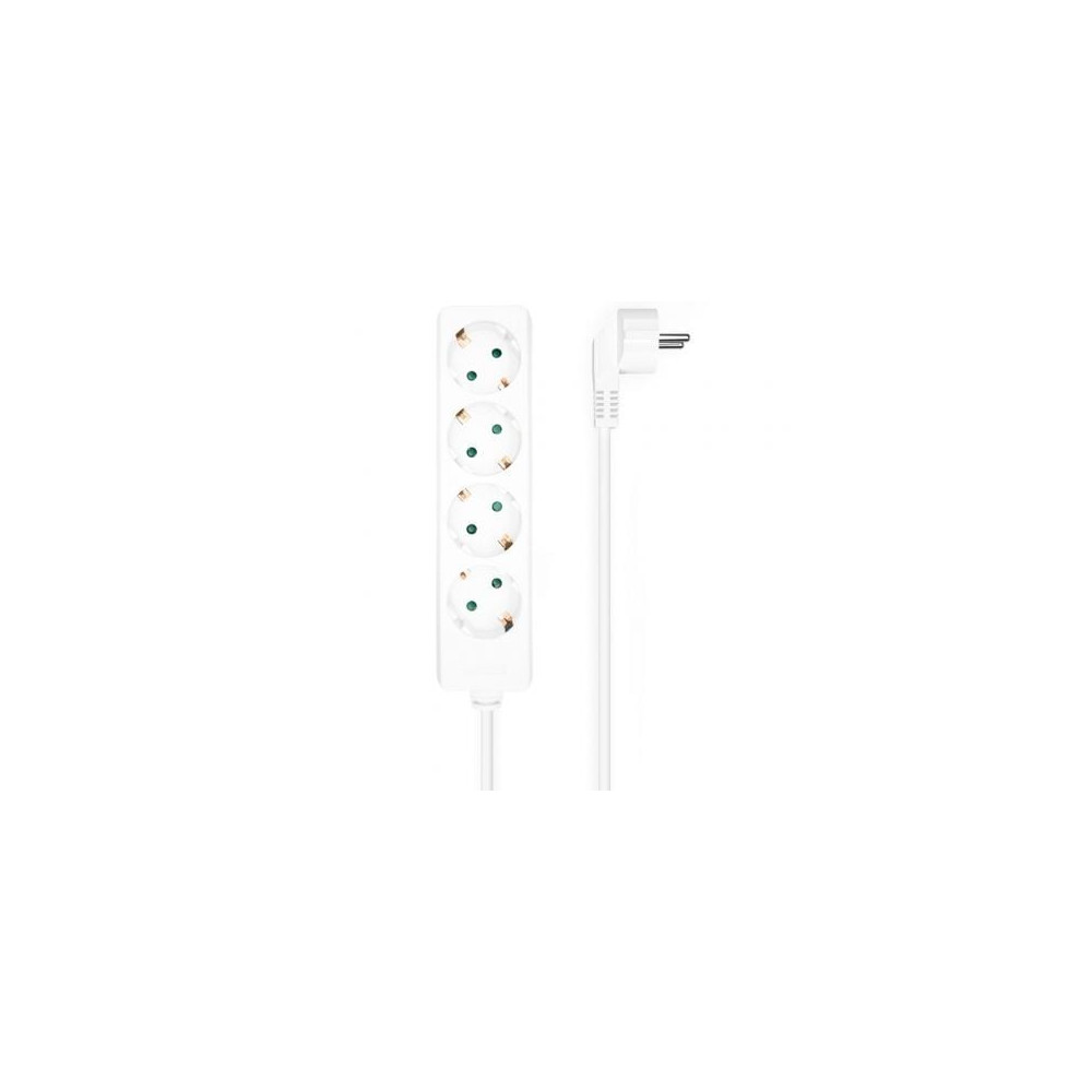 Regleta Aisens A154-0533/ 4 Tomas de Corriente/ Cable 1.4m/ Blanco | Regletas