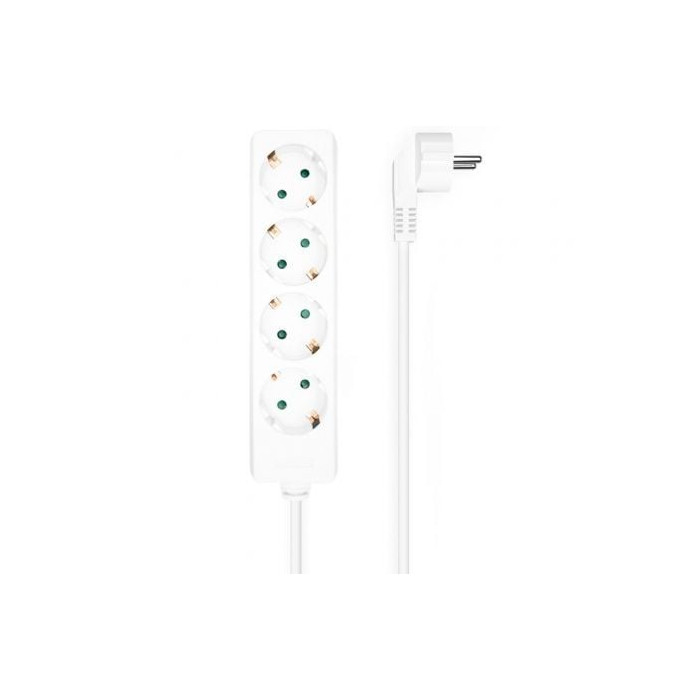 Regleta Aisens A154-0533/ 4 Tomas de Corriente/ Cable 1.4m/ Blanco | Regletas