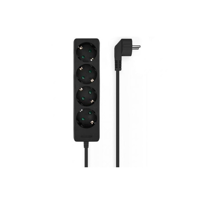 Regleta Aisens A154-0534/ 4 Tomas de Corriente/ Cable 1.4m/ Negro | Regletas