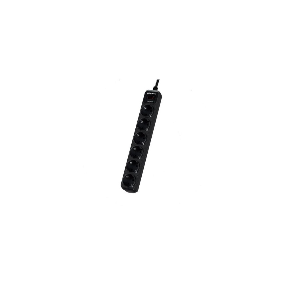 Regleta con interruptor Cyberpower B0620SC0-DE/ 6 Tomas de corriente/ Cable 1.8m/ Negra | Regletas