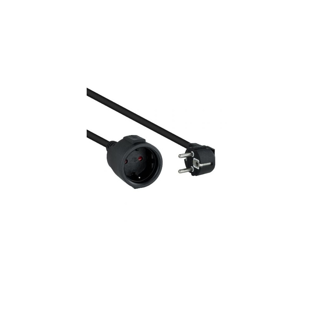 Cable Alargador de Corriente Nanocable 10.22.0603-BK/ Schuko Hembra - Schuko Macho/ 3m/ Negro | Alargadores