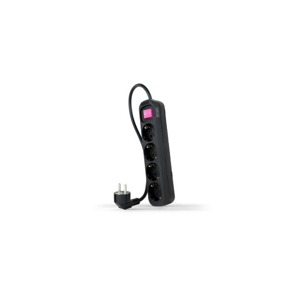 Regleta con Interruptor Nanocable 10.37.0004-BK/ 4 Tomas de Corriente/ Cable 1.4m/ Negro | Regletas