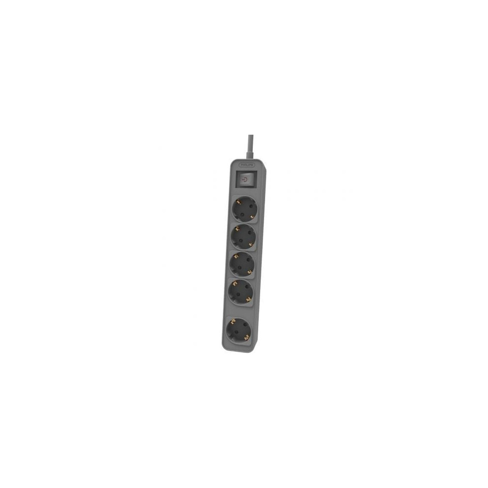 Regleta con Interruptor Philips CHP2154G/12 5 Tomas de corriente/ Cable 1.5m/ Gris | Regletas