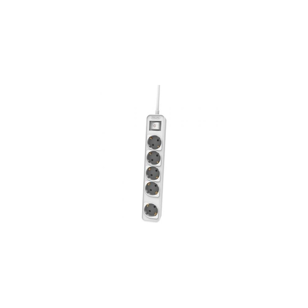 Regleta con Interruptor Philips CHP2154W/12/ 5 Tomas de corriente/ Cable 1.5m/ Blanco | Regletas