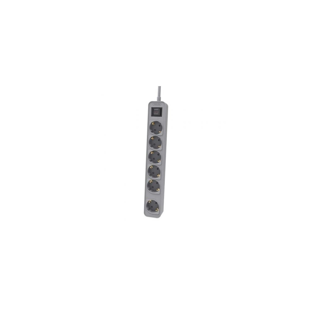 Regleta con Interruptor Philips CHP2164G/10/ 6 Tomas de corriente/ Cable 1.5m/ Gris | Regletas