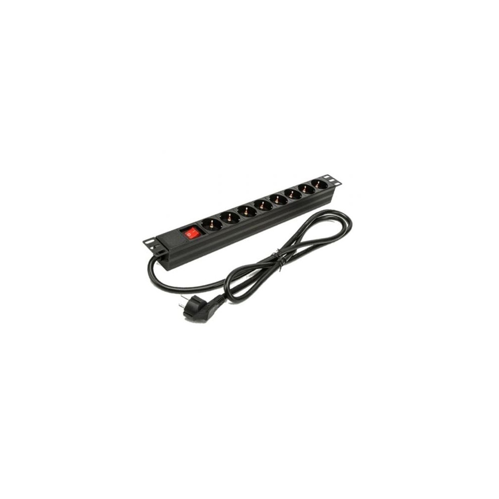 Regleta con Interruptor Phasak BNS 1518/ 8 Tomas de Corriente/ Cable 1.5m/ Negro | Regletas