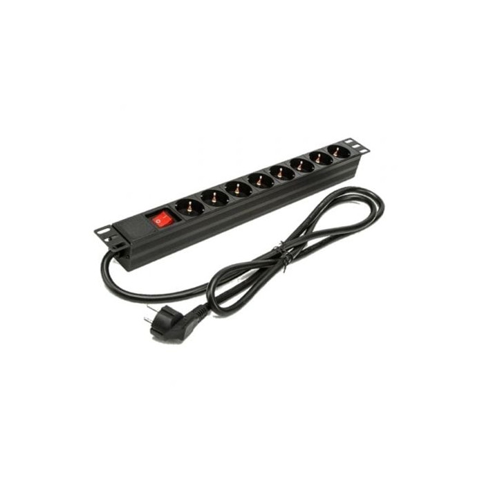 Regleta con Interruptor Phasak BNS 1518/ 8 Tomas de Corriente/ Cable 1.5m/ Negro | Regletas