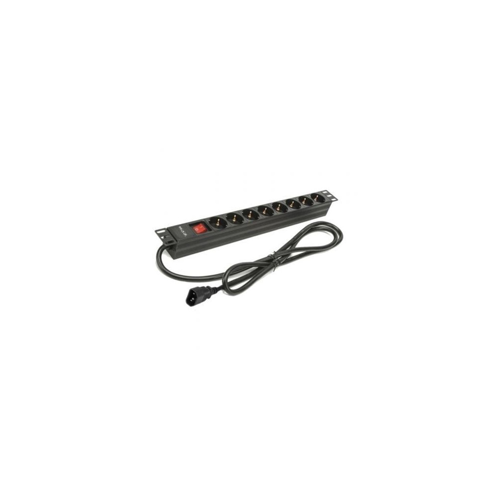 Regleta con Interruptor Phasak BNS 3535/ 8 Tomas de Corriente/ Cable 2m/ Negro | Regletas