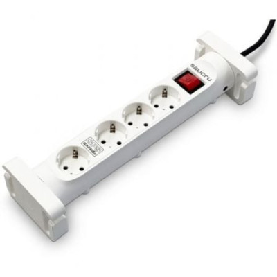 Regleta con interruptor Salicru SAFE 4S/ 4 Tomas de corriente/ Cable 1.4m/ Blanca | Regletas
