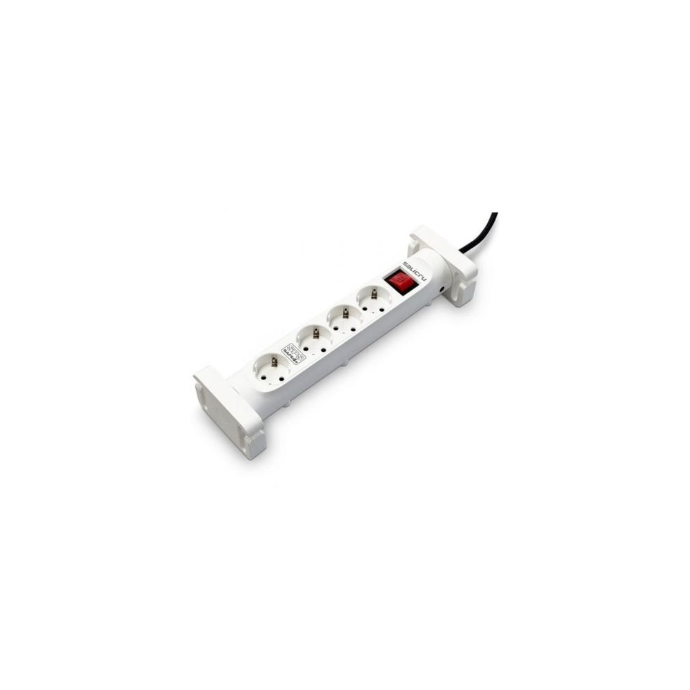 Regleta con interruptor Salicru SAFE 4S/ 4 Tomas de corriente/ Cable 1.4m/ Blanca | Regletas
