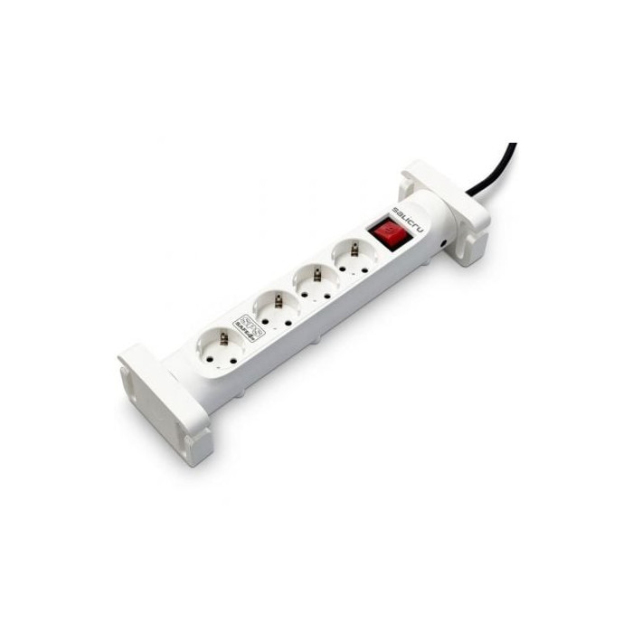Regleta con interruptor Salicru SAFE 4S/ 4 Tomas de corriente/ Cable 1.4m/ Blanca | Regletas