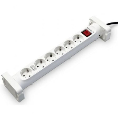 Regleta con interruptor Salicru SAFE 6S/ 6 Tomas de corriente/ Cable 1.4m/ Blanca | Regletas