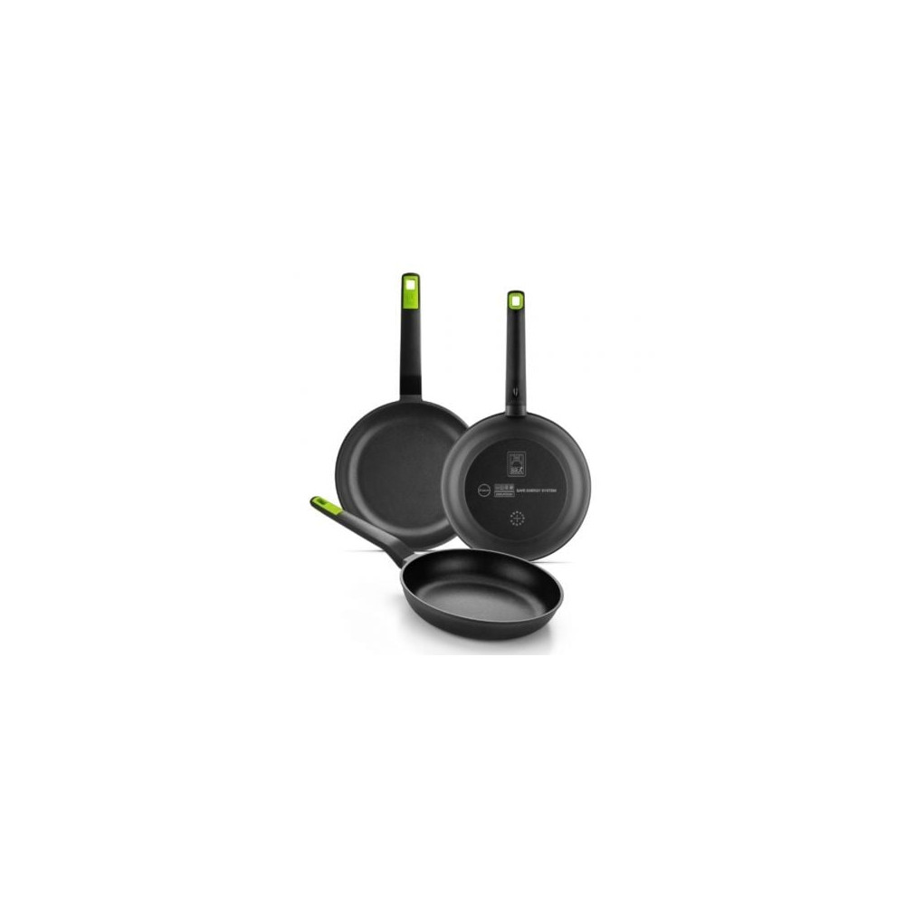 Pack 3 Sartenes Bra Gastro A841201/ Ø18cm/ Ø22cm/ Ø26cm/ Apta para Inducción | Sartenes