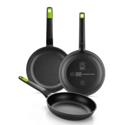 Pack 3 Sartenes Bra Gastro A841202/ Ø20cm/ Ø24cm/ Ø28cm/ Apta para Inducción | Sartenes