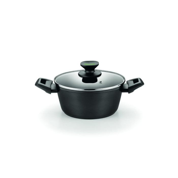 Cacerola Alta Monix Green M480320/ Ø20cm/ Aluminio forjado/ Apta para Inducción | Cacerolas