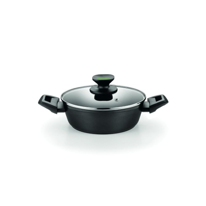 Cacerola Baja Monix Green M480528/ Ø28cm/ Aluminio forjado/ Apta para Inducción | Cacerolas