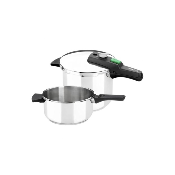 Olla a Presión Rápida Monix Quick M560005/ Ø22cm/ 4+6L/ Acero Inoxidable | Ollas Express