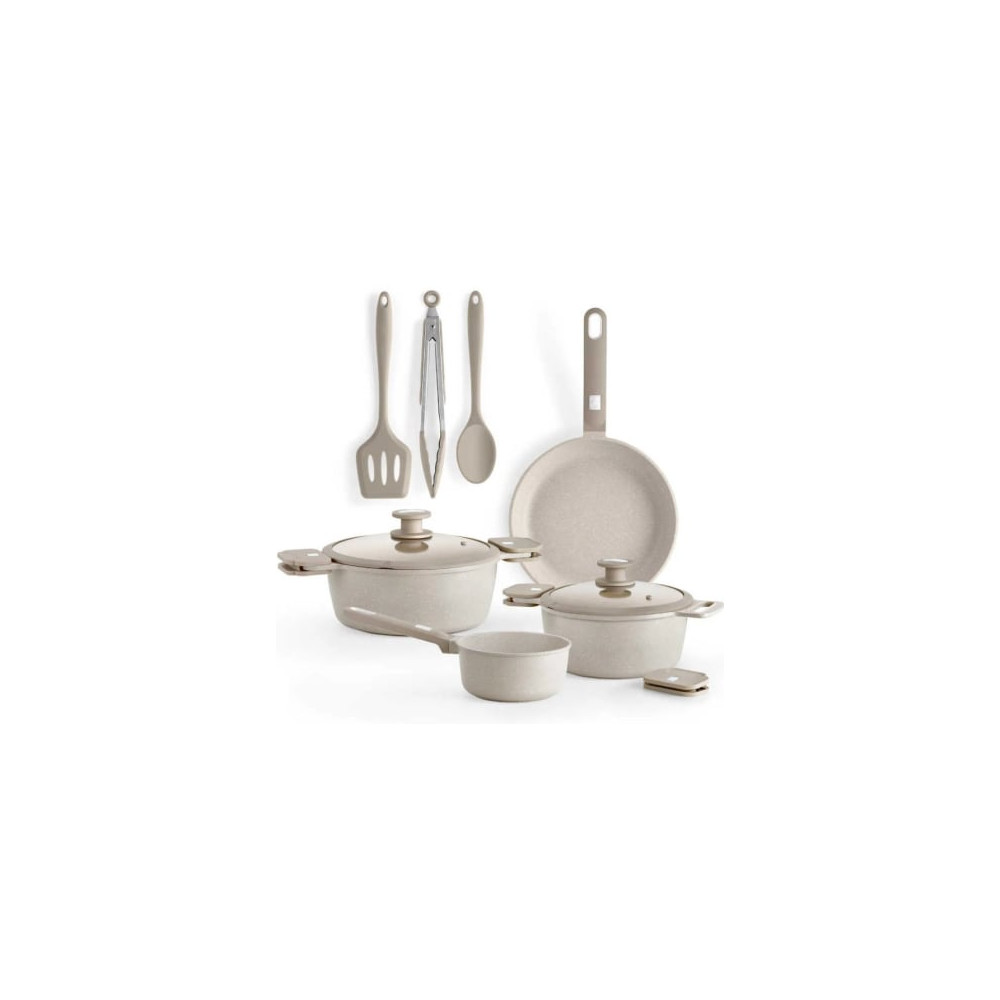 Pack Batería de Cocina Monix Denmark/ Cazo Ø16cm/ Sarten Ø24cm/ Cacerolas Ø20 - 24cm/ Aluminio Fundido/ Apta para Inducción | Ca