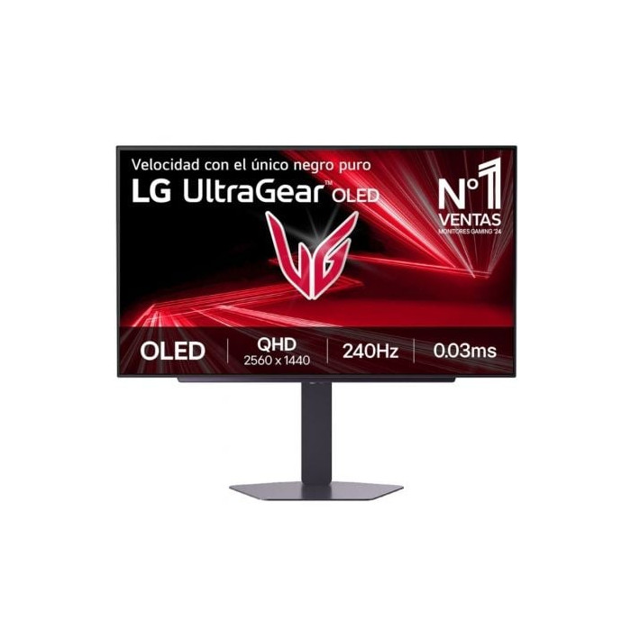 Monitor Gaming LG UltraGear 27GX704A-B 27'/ QHD/ 0.03ms/ 240Hz/ OLED/ Regulable en altura/ Negro | Monitores