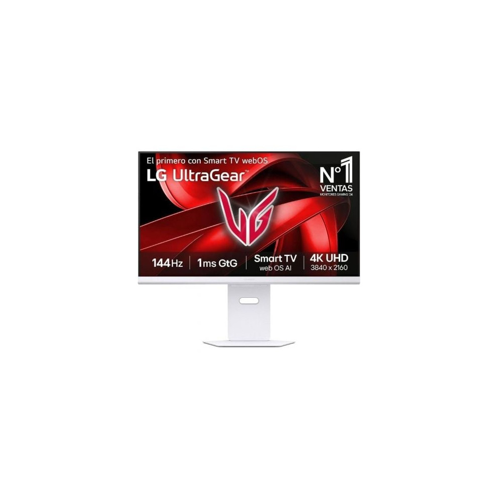 Smart Monitor Gaming LG UltraGear 32G810SA-W 32'/ 4K/ Multimedia/ 1ms/ 144Hz/ IPS/ Regulable en altura/ Smart TV/ Blanco | Monit
