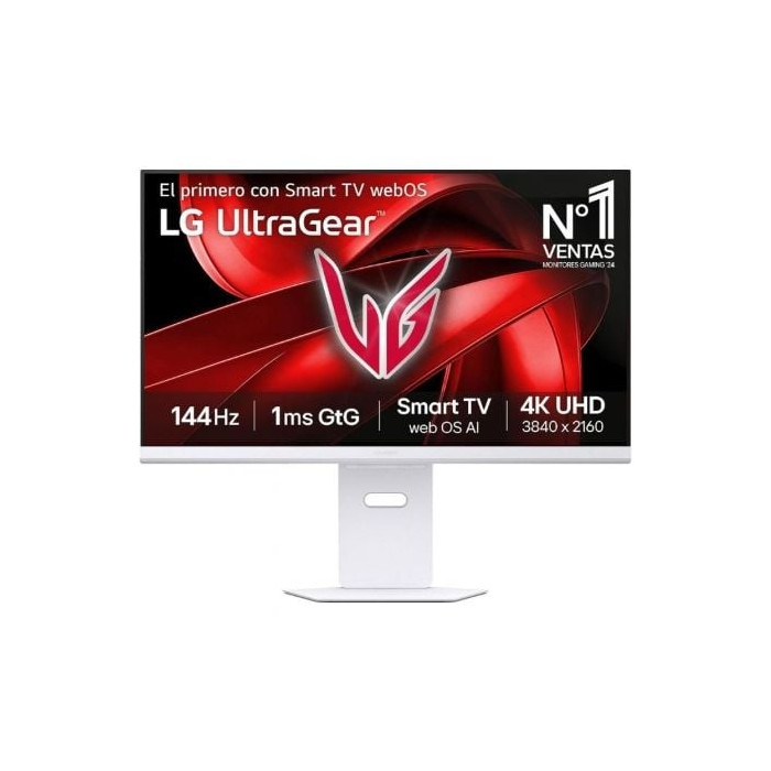 Smart Monitor Gaming LG UltraGear 32G810SA-W 32'/ 4K/ Multimedia/ 1ms/ 144Hz/ IPS/ Regulable en altura/ Smart TV/ Blanco | Monit