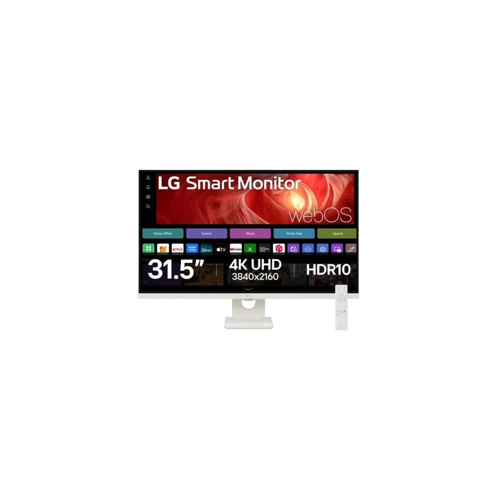 Smart Monitor LG 32U721SA-W 31.5'/ 4K/ Multimedia/ Smart TV/ Blanco | Monitores