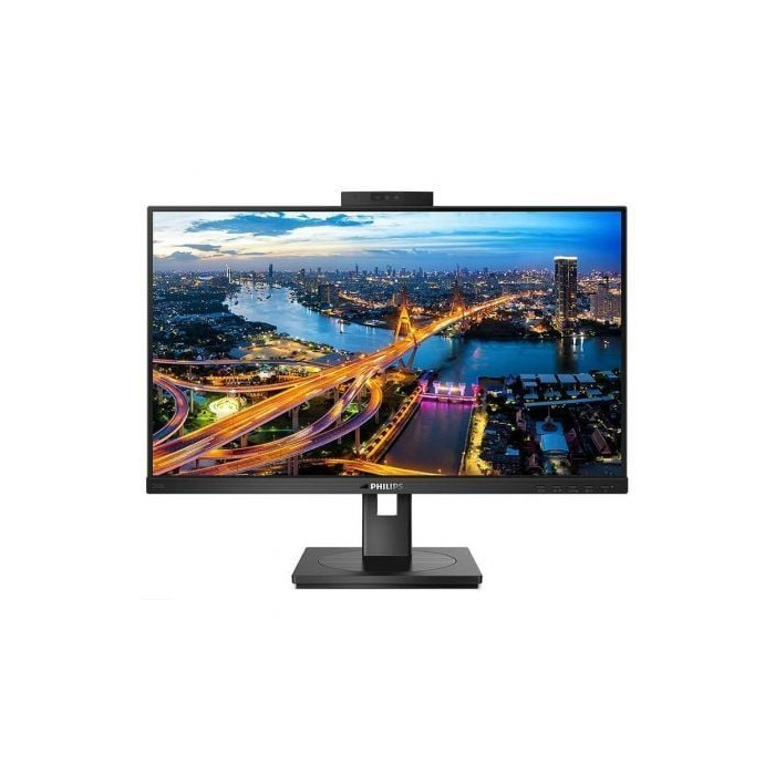 Monitor Profesional Philips 242B1H 23.8'/ Full HD/ Webcam/ Multimedia/ Regulable en altura/ Negro | Monitores