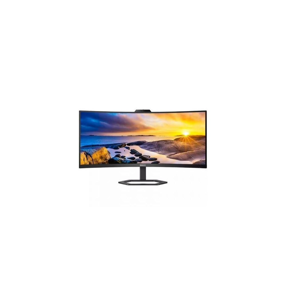Monitor Profesional Ultrapanorámico Curvo Philips 34E1C5600HE 34'/ WQHD/ Webcam/ Multimedia/ Regulable en altura/ Negro | Monito