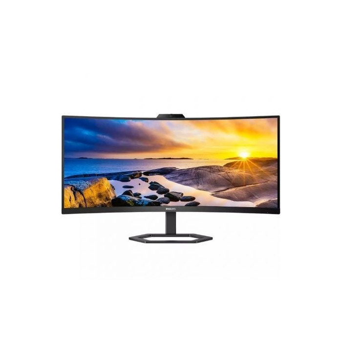 Monitor Profesional Ultrapanorámico Curvo Philips 34E1C5600HE 34'/ WQHD/ Webcam/ Multimedia/ Regulable en altura/ Negro | Monito