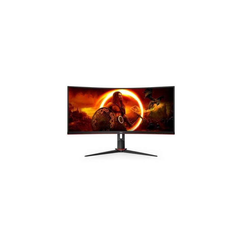 Monitor Gaming Ultrapanorámico Curvo AOC CU34G2XP/BK 34'/ WQHD/ 1ms/ 180Hz/ VA/ Negro | Monitores