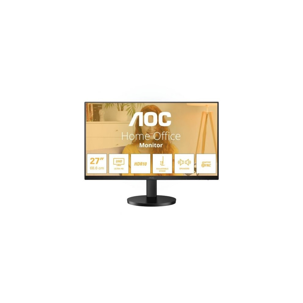 Monitor Profesional AOC U27B3AF 27'/ 4K/ Multimedia/ Regulable en altura/ Negro | Monitores