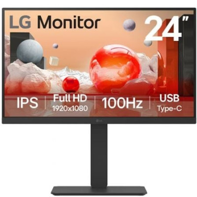 Monitor Profesional LG 24BA650-B 23.8'/ Full HD/ Multimedia/ Negro | Monitores