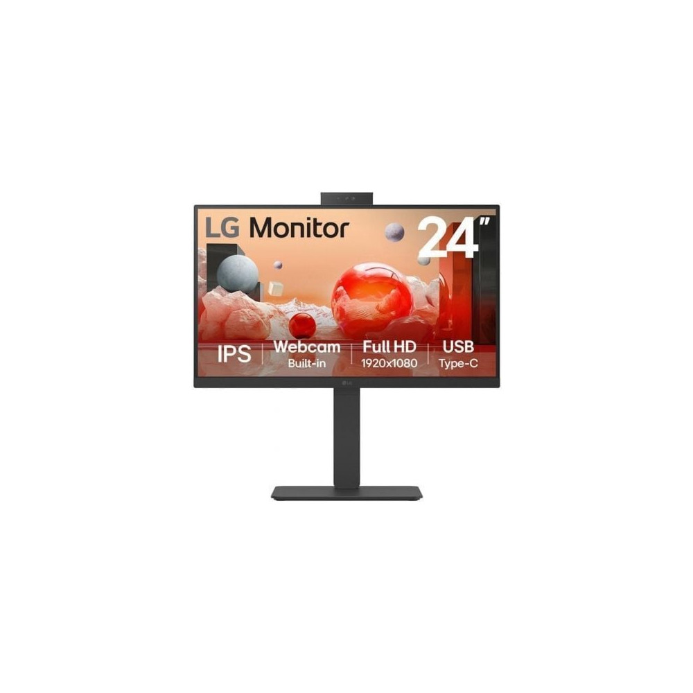 Monitor Profesional LG 24BA850-B 23.8'/ Full HD/ Webcam/ Multimedia/ Negro | Monitores