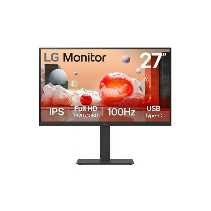 Monitor Profesional LG 27BA750-B 27'/ Full HD/ Multimedia/ Regulable en altura/ Negro | Monitores