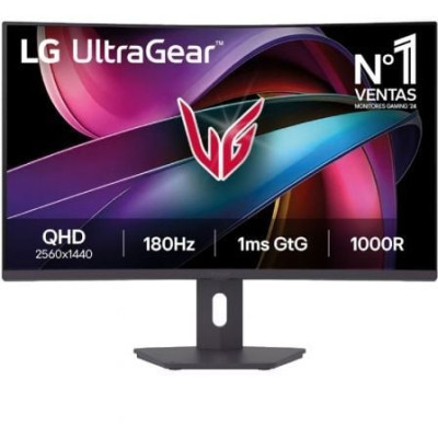 Monitor Gaming Curvo LG UltraGear 32G600A-B 31.5'/ QHD/ 1ms/ 180Hz/ VA/ Regulable en altura/ Negro | Monitores